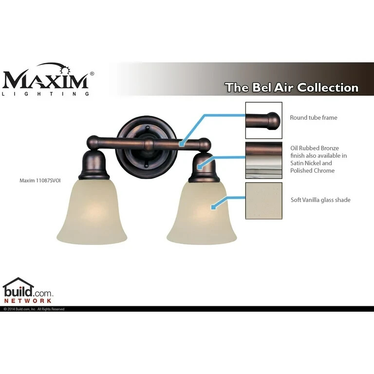 Maxim Lighting 2-Light Bath Vanity 11087SVOI