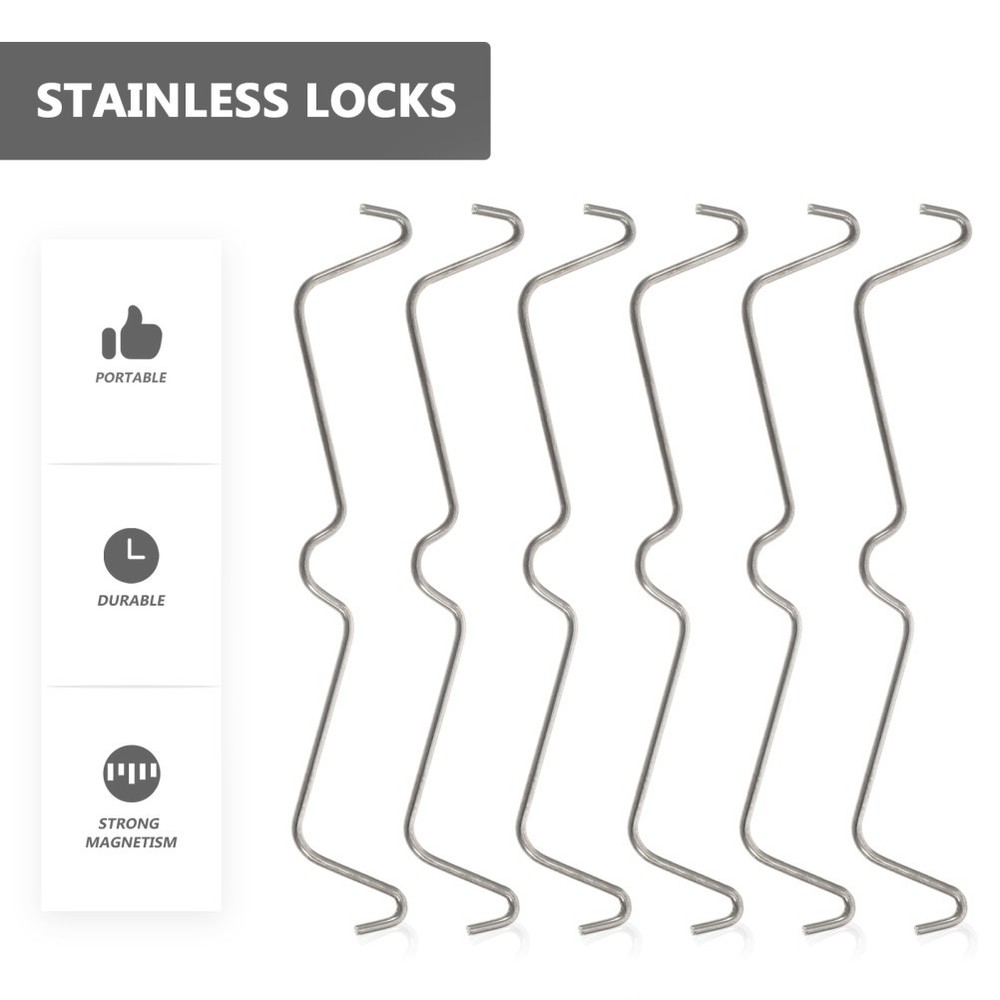 100pcs Stainless Steel Peg Hook Locks Peg Hook Securing Clip Clips hook lock