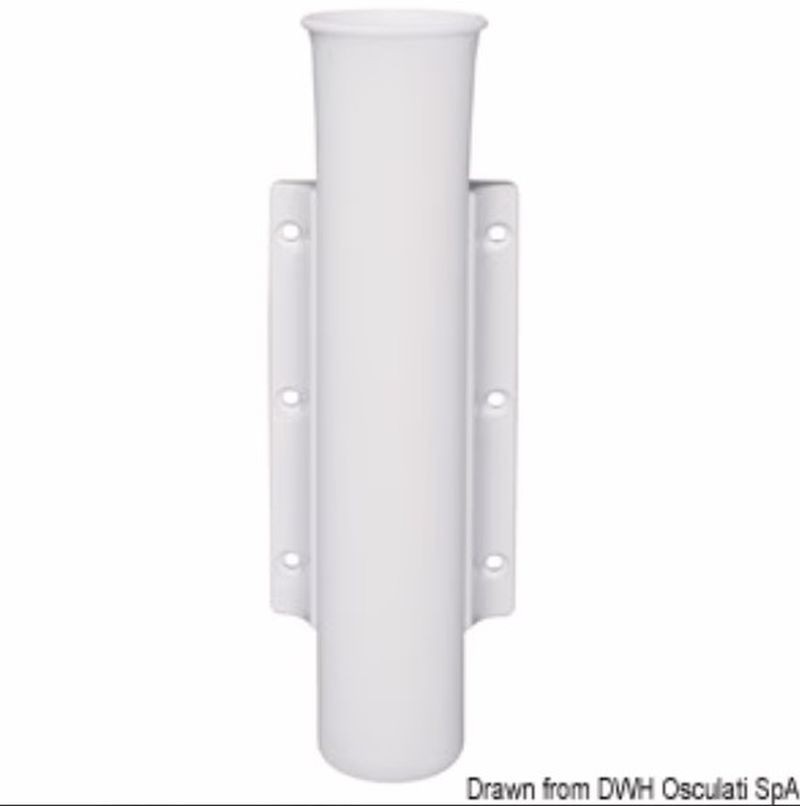 Fishing rod holder for bulkhead VERTICAL mounting, fixed version White