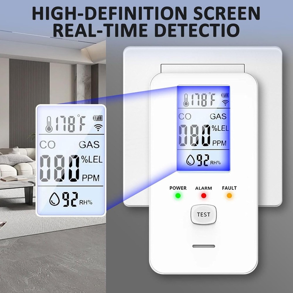 Steadfast haven co detector, 4-in-1 Detector with HD Screen