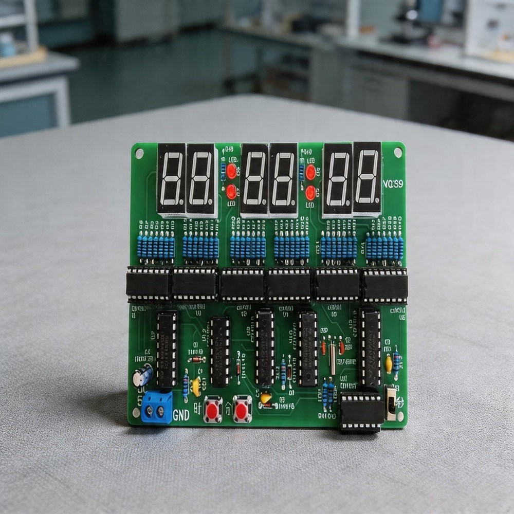 DIY Clock Kit 6 Digit Display for Hands On Electronics Learning and Soldering
