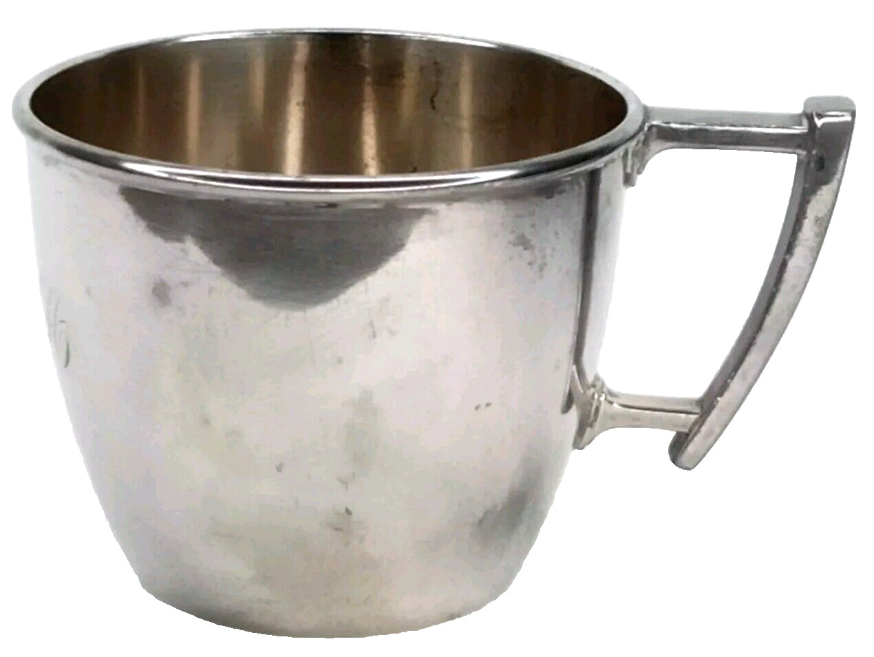 Antique 1890s Oneida Silver-Plated Mug Engraved R H A Made In USA