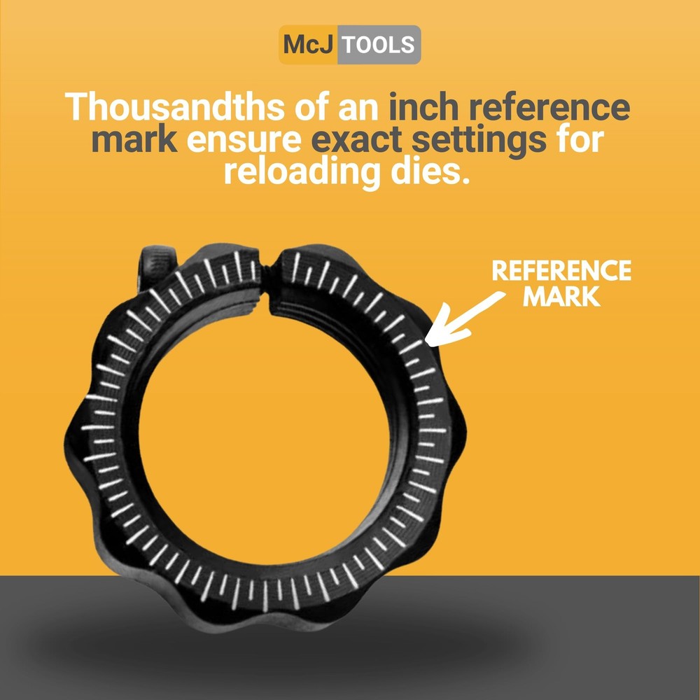 McJ Tools Reloading Die Lock Rings 2nd Gen 6pack