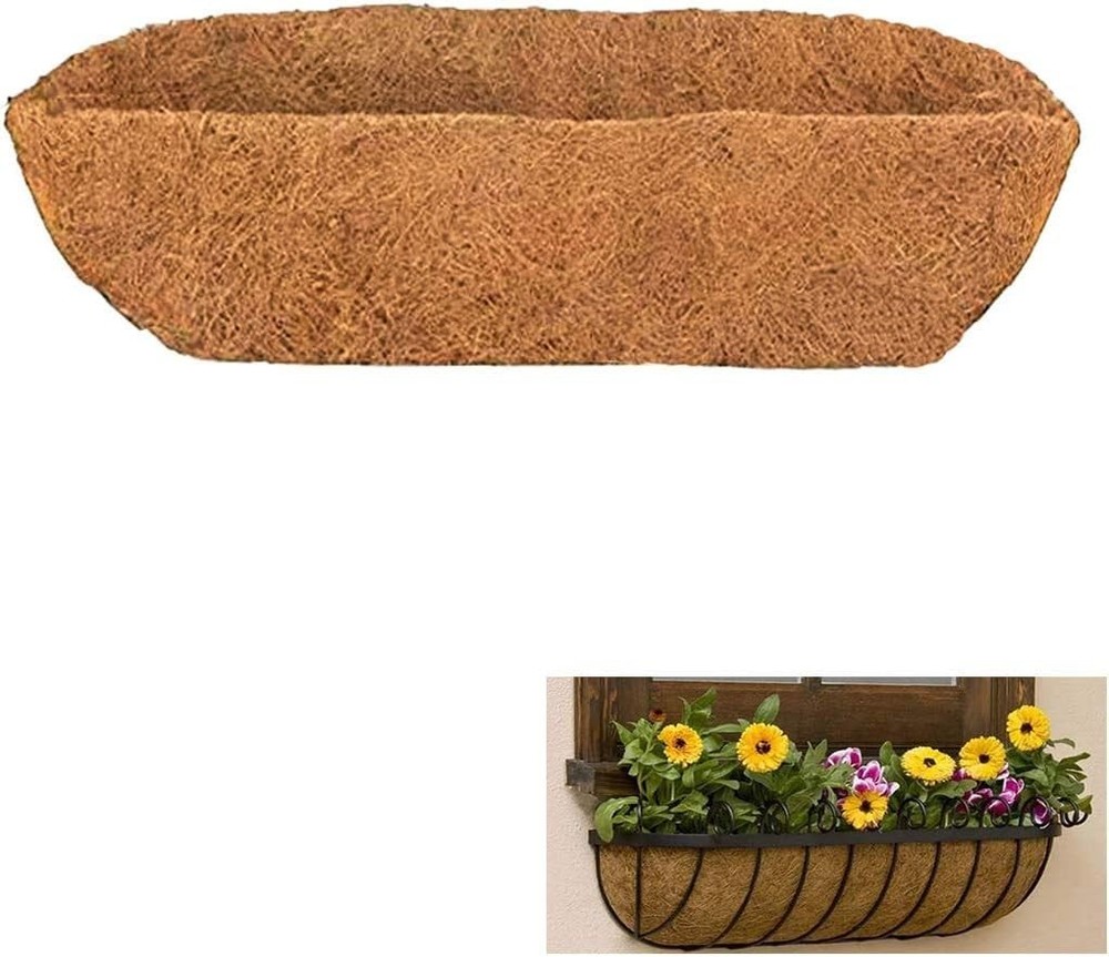 1 Pcs Trough Coco Liner 48 inch Wall Planter Replaceable Coco Liner for Windo...