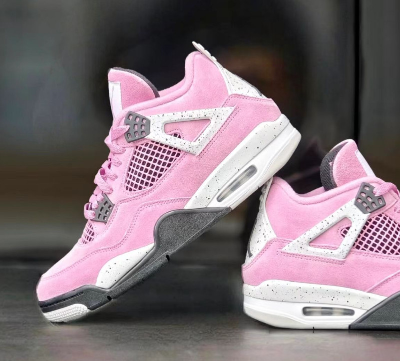 Jordan 4 "Orchid" Retro Basketball sneakers pink Shoes for Unisex Size