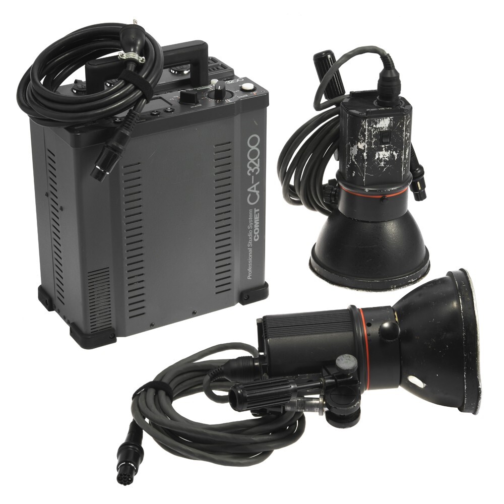 COMET CA-3200 + CA32H LAMP HEAD FLASH STROBE GENERATOR POWER PACK 100-110VOLT #2