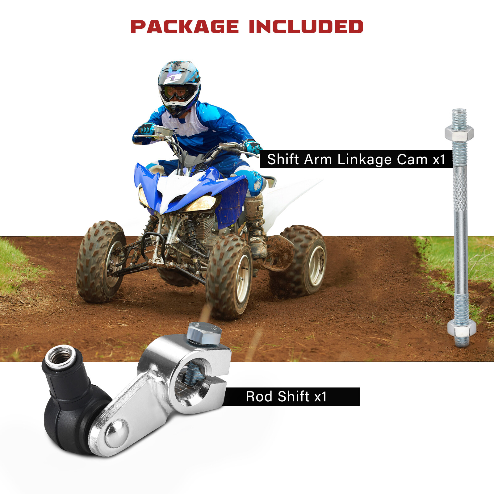 Shift Arm Linkage Cam & Shift Rod for Yamaha Big Bear Wolverine Kodiak 350 400