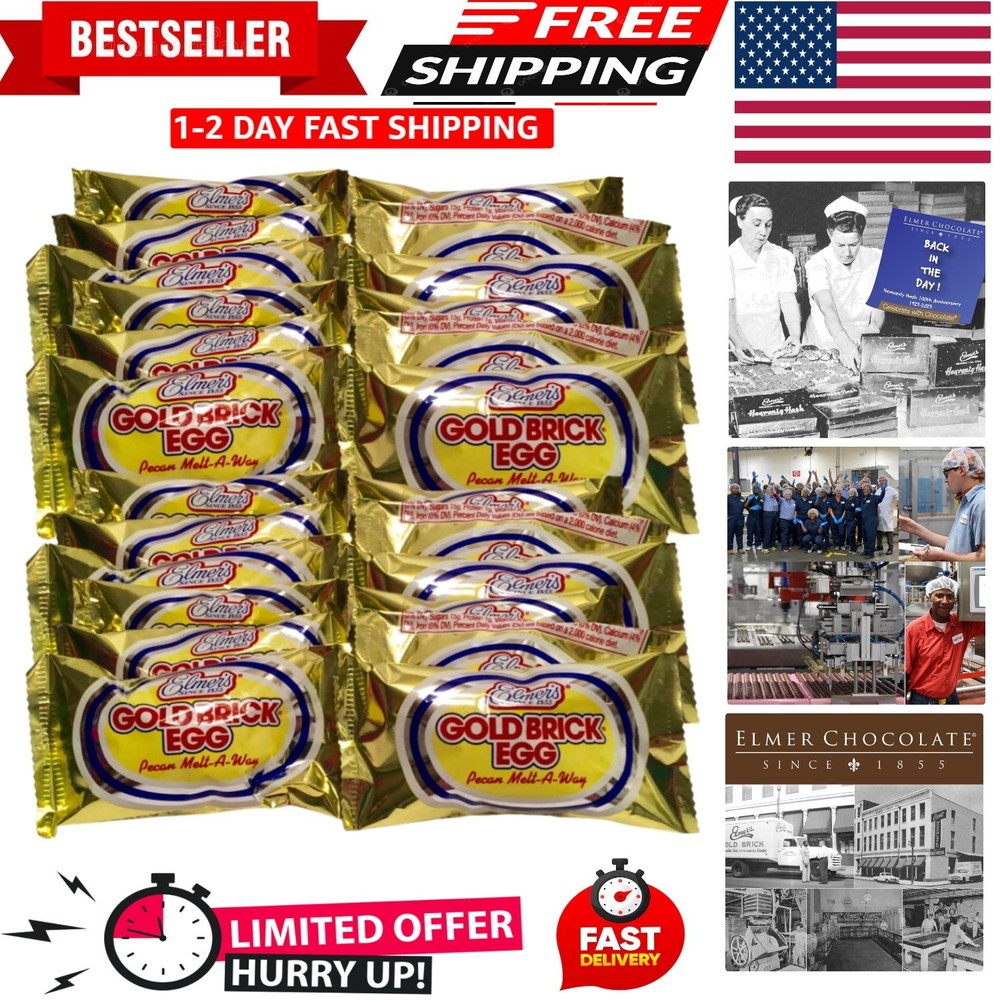 Elmer's Gold Brick Eggs 24 Individual Eggs