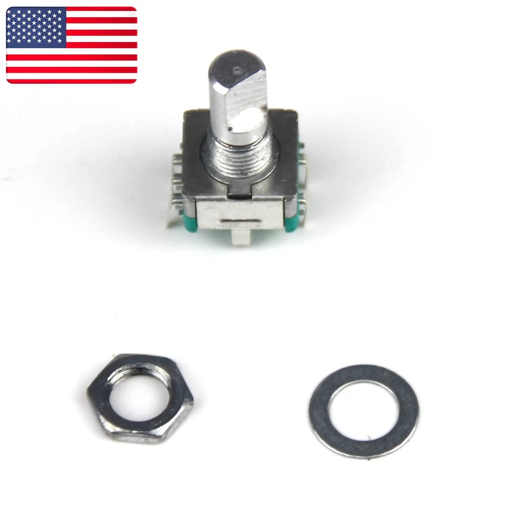 1PC ec11 rotary encoder D shaft with Switch 15mm Flatted End Vertical