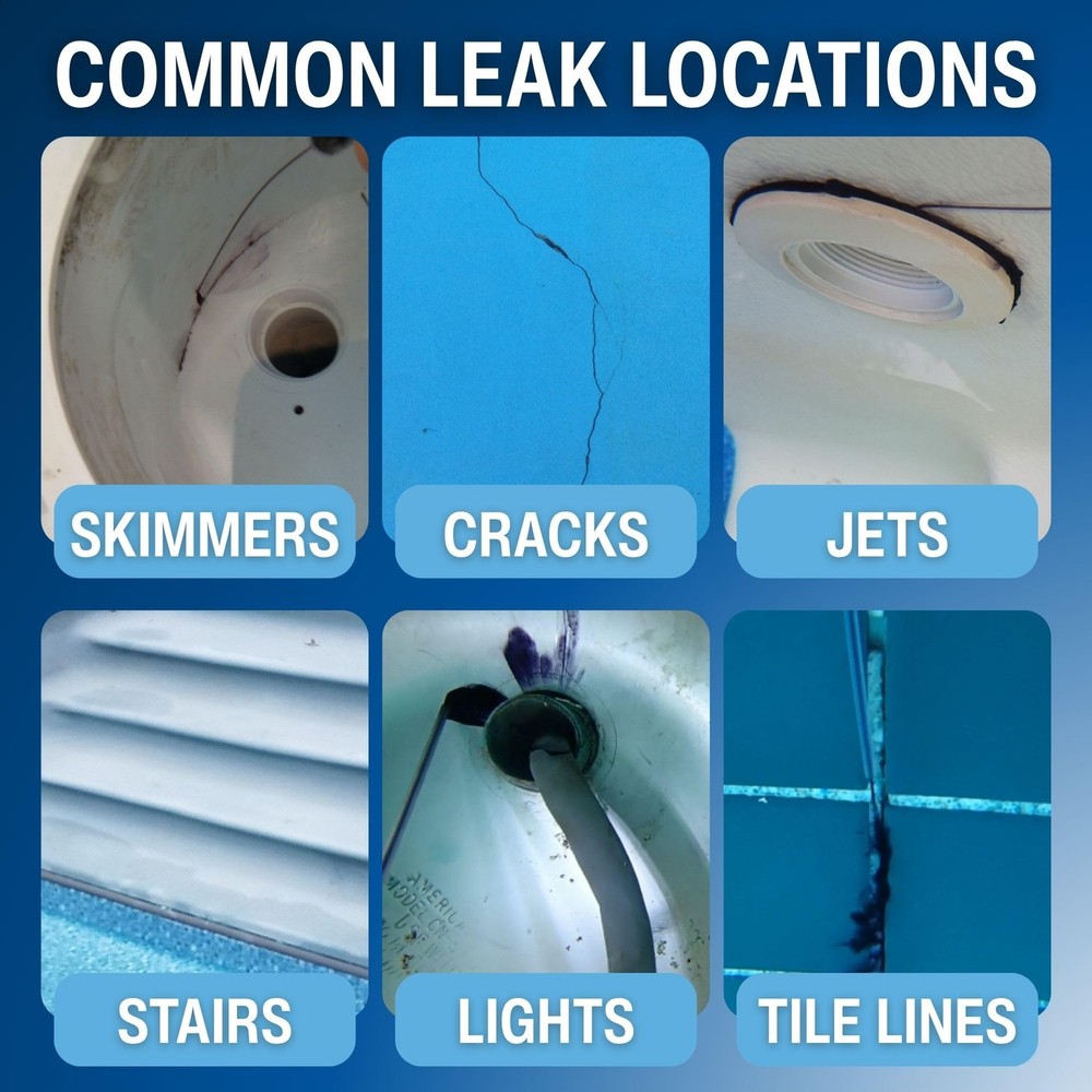 Leakmaster Pool Leak Detection Kit – 8 oz Blue Dye with 1 Count,