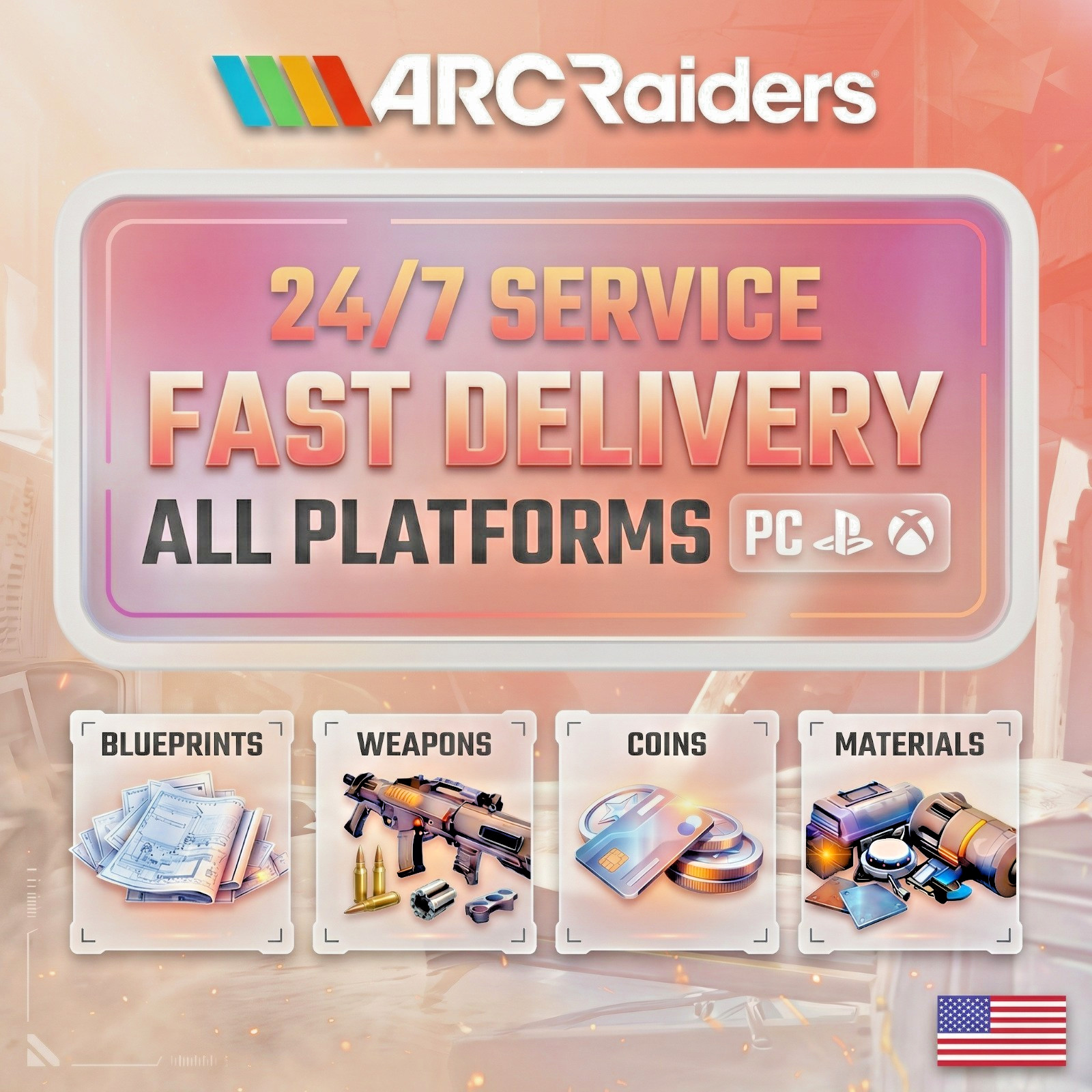 ARC RAIDERS BLUEPRINT & WEAPONS ⭐ ARC RAIDERS Keys 🔥Crafting Materials & More