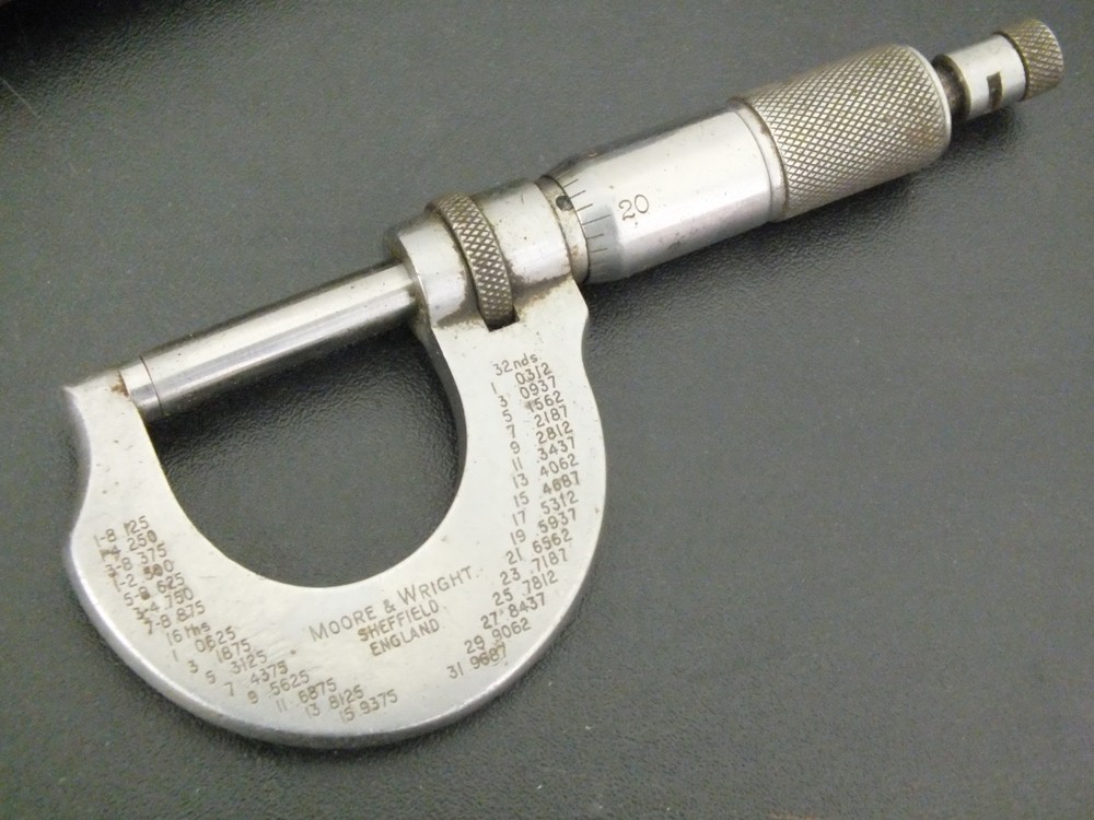 VINTAGE MOORE & WRIGHT MICROMETER