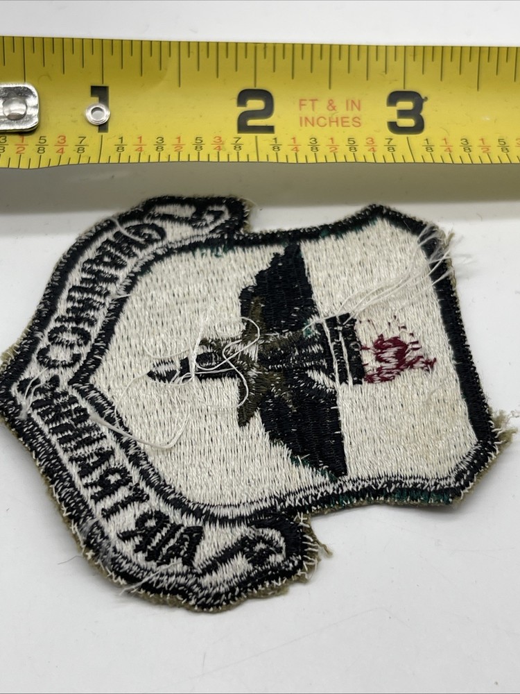 U.S. Military USAF Air Training Command Patch Insignia ERROR Cut White Back Sub