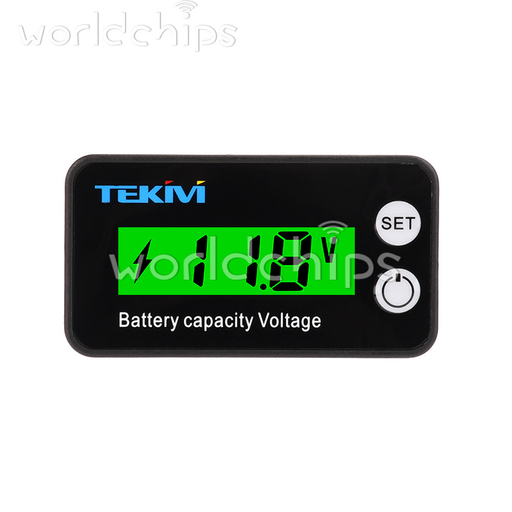 6136B High Precision LCD Battery Voltmeter Indicator Low Voltage Alarm Setting