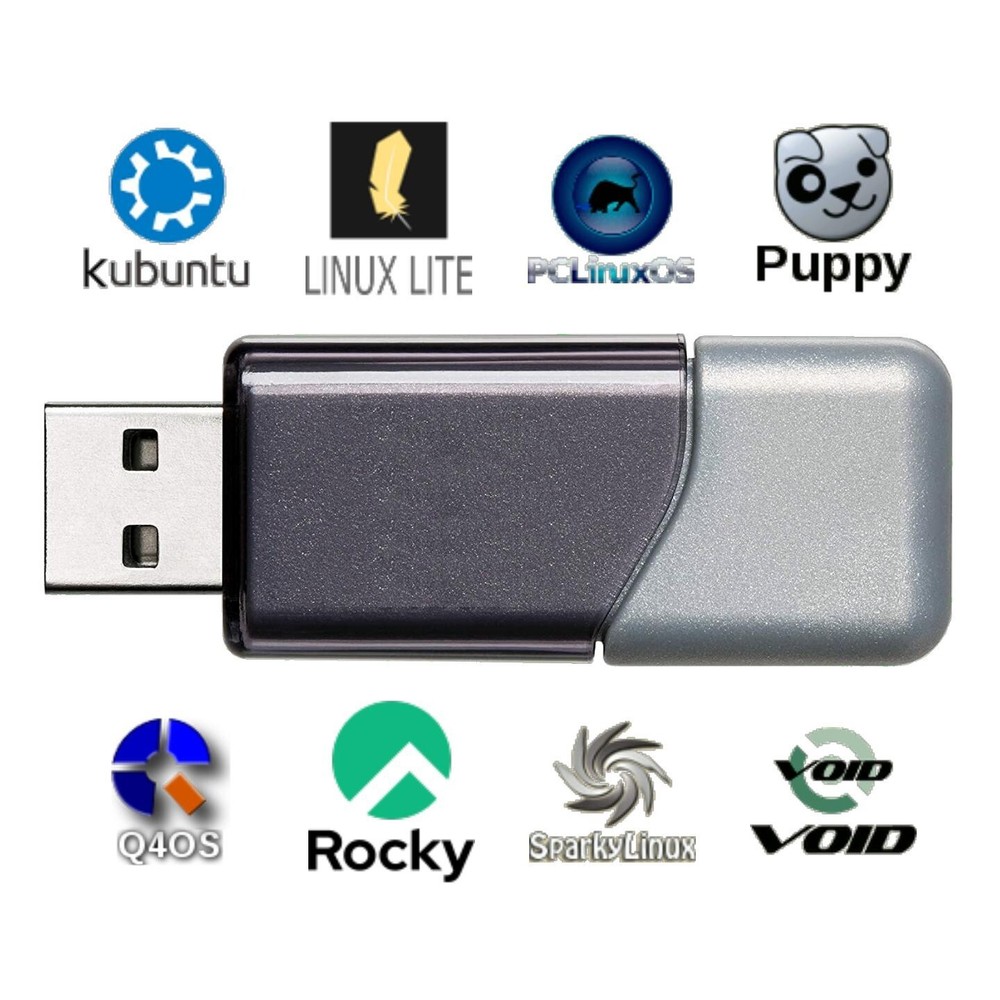 100 in 1 Linux Distro Mega Pack Collection Multiboot Live USB 512GB