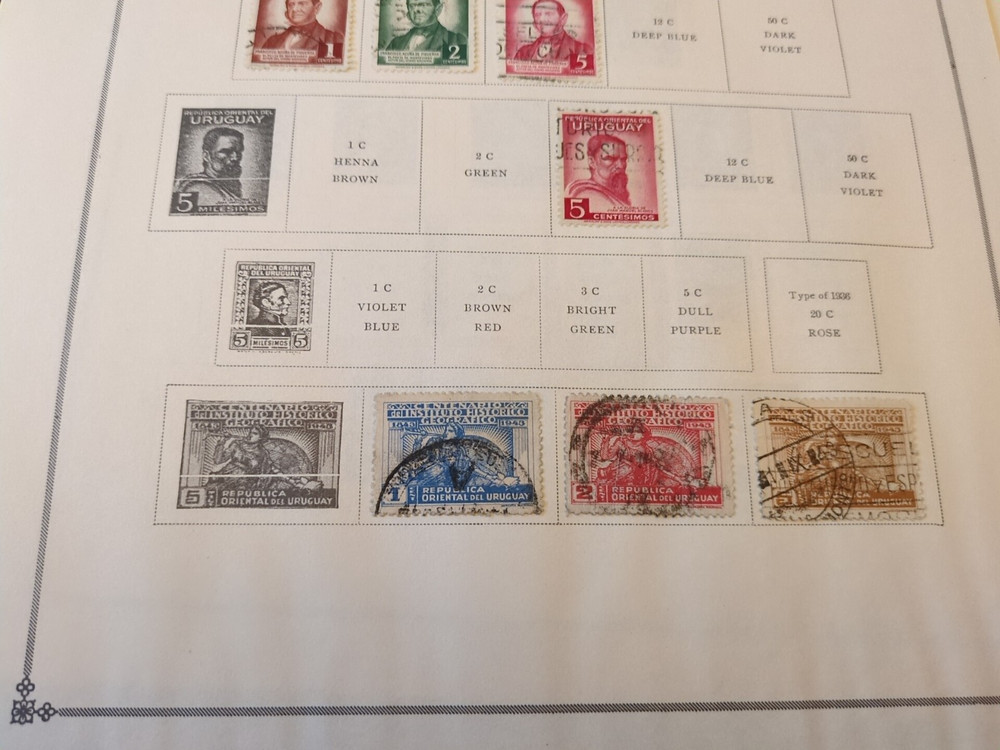 APC Z6436 Upper Volta Uraguay Scott internation pages and 260 stamps