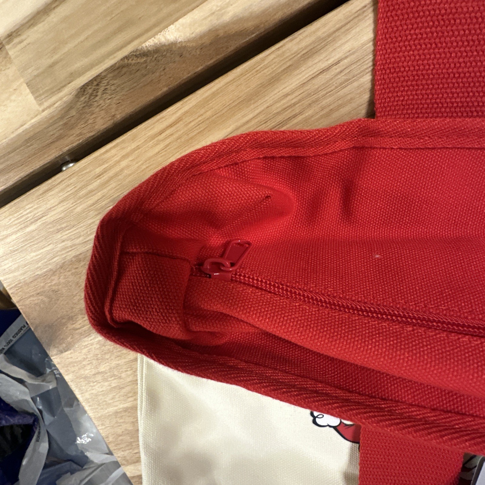 WALT DISNEY WORLD MERRY CHRISTMAS CANVAS TOTE BAG HAPPY HOLIDAYS MICKEY MINNIE