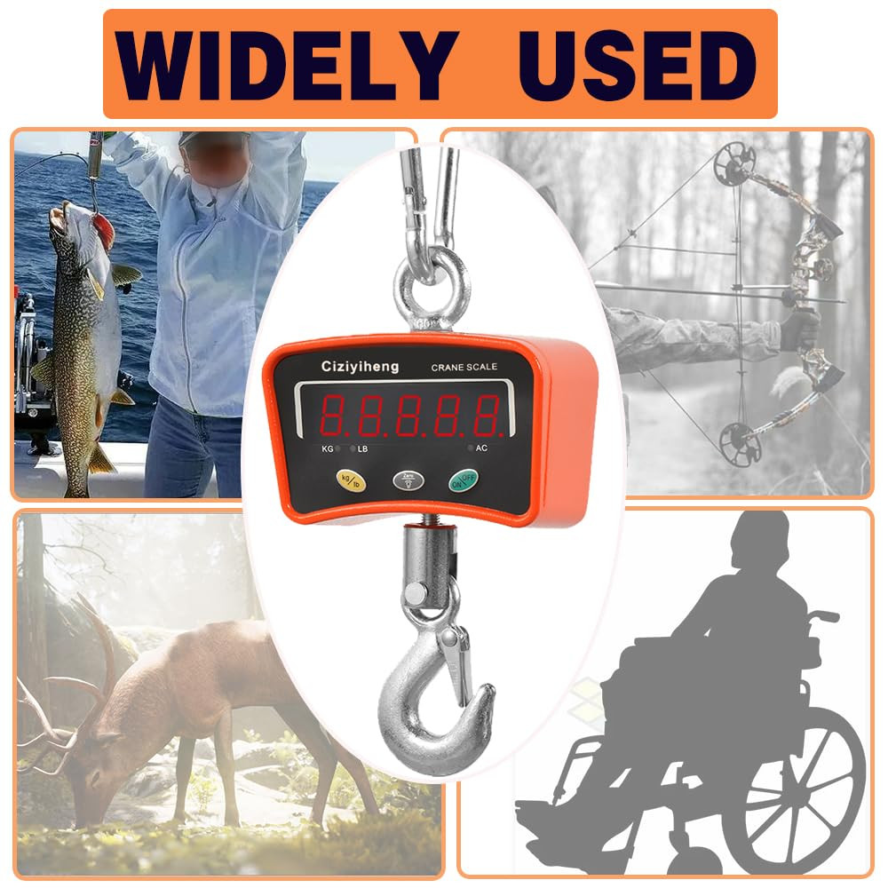 Digital Hanging Scale Industrial Crane Scale with Precision Sensor Suitable for