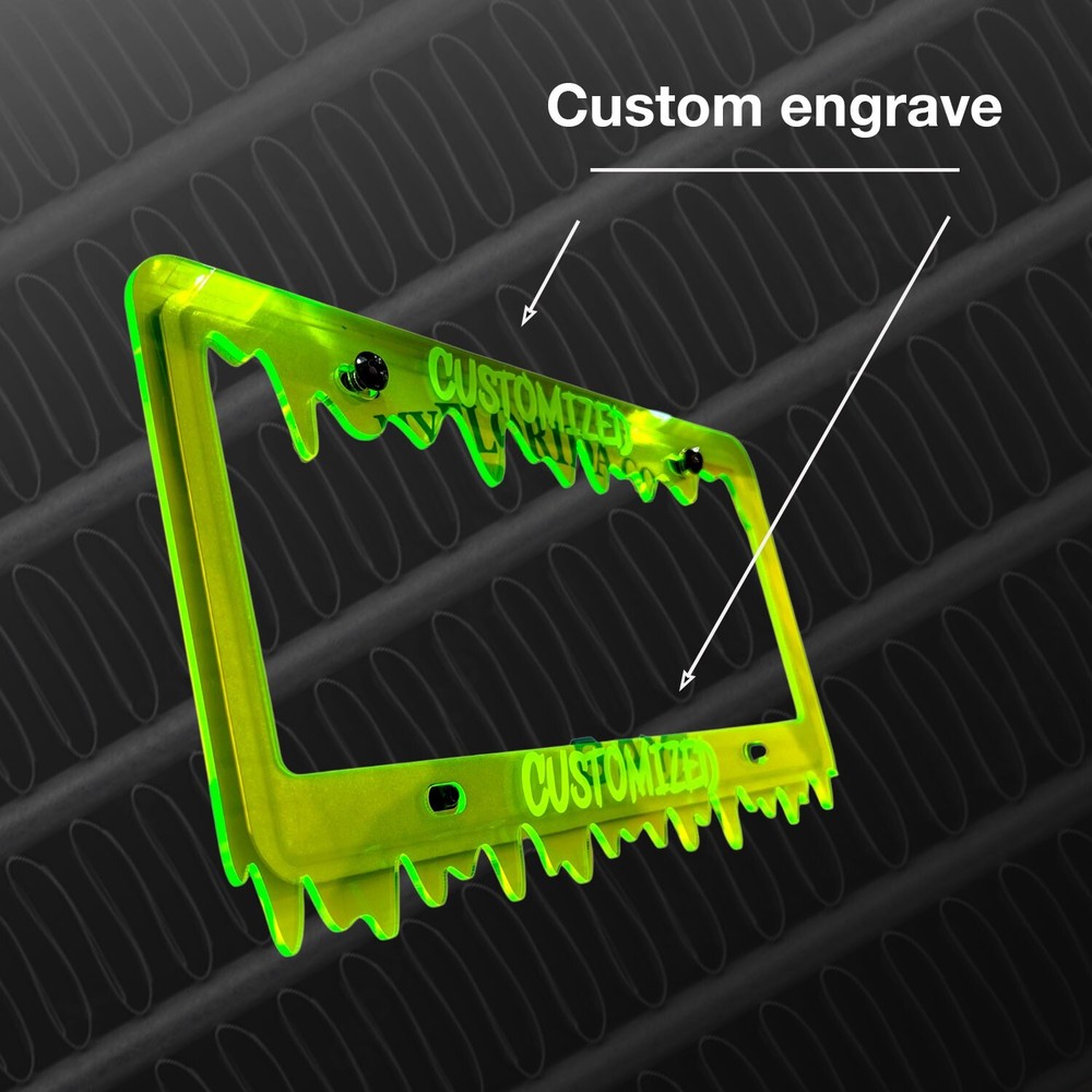 Slime CUSTOM PERSONALIZED License Plate Frame COLOR CHOICE