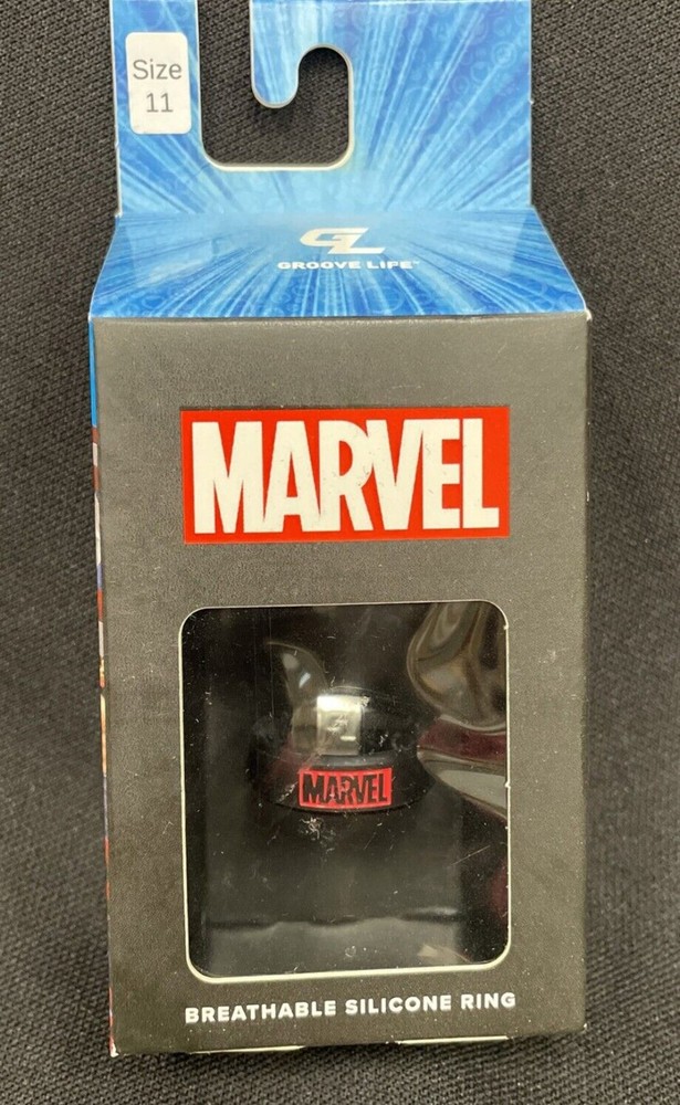 Marvel Groove Life "Marvel Logo" Silicone Ring Size 11