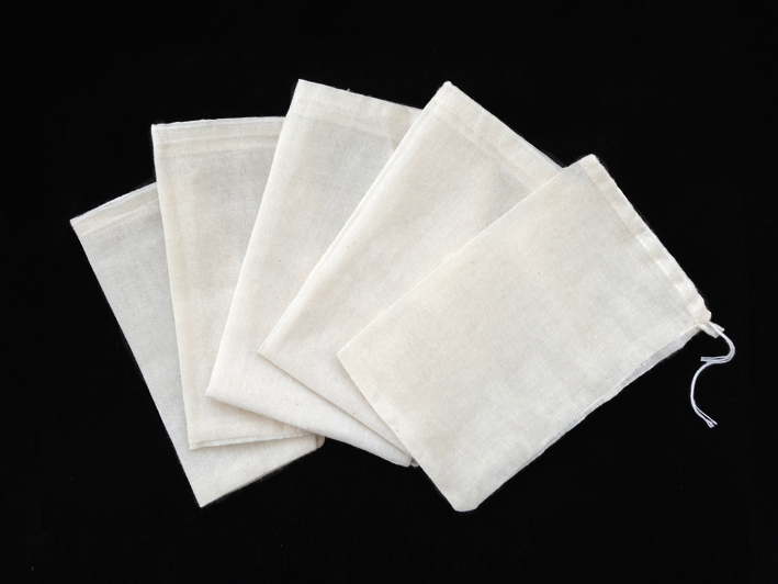 100/1000/5000 Natural Cotton Muslin Drawstring Bags Bath Soap 3X4