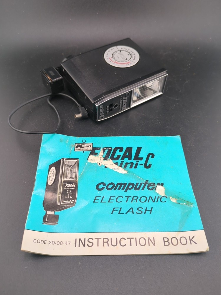 K Mart Focal Computer mini-C Camera Flash Unit Vintage Accessory Untested