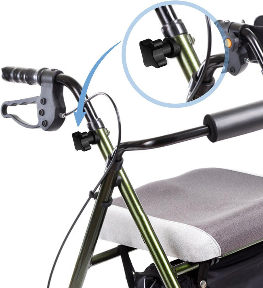 2 Sets Rollator Walker Replacement Arm Adjustment Knobs, Comfortable Universal P