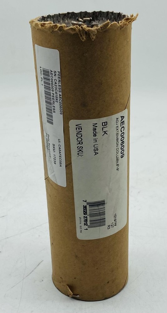 PEERLESS AV AEC006009 BLK ADJ EXTENSION COLUMN 6"-9"