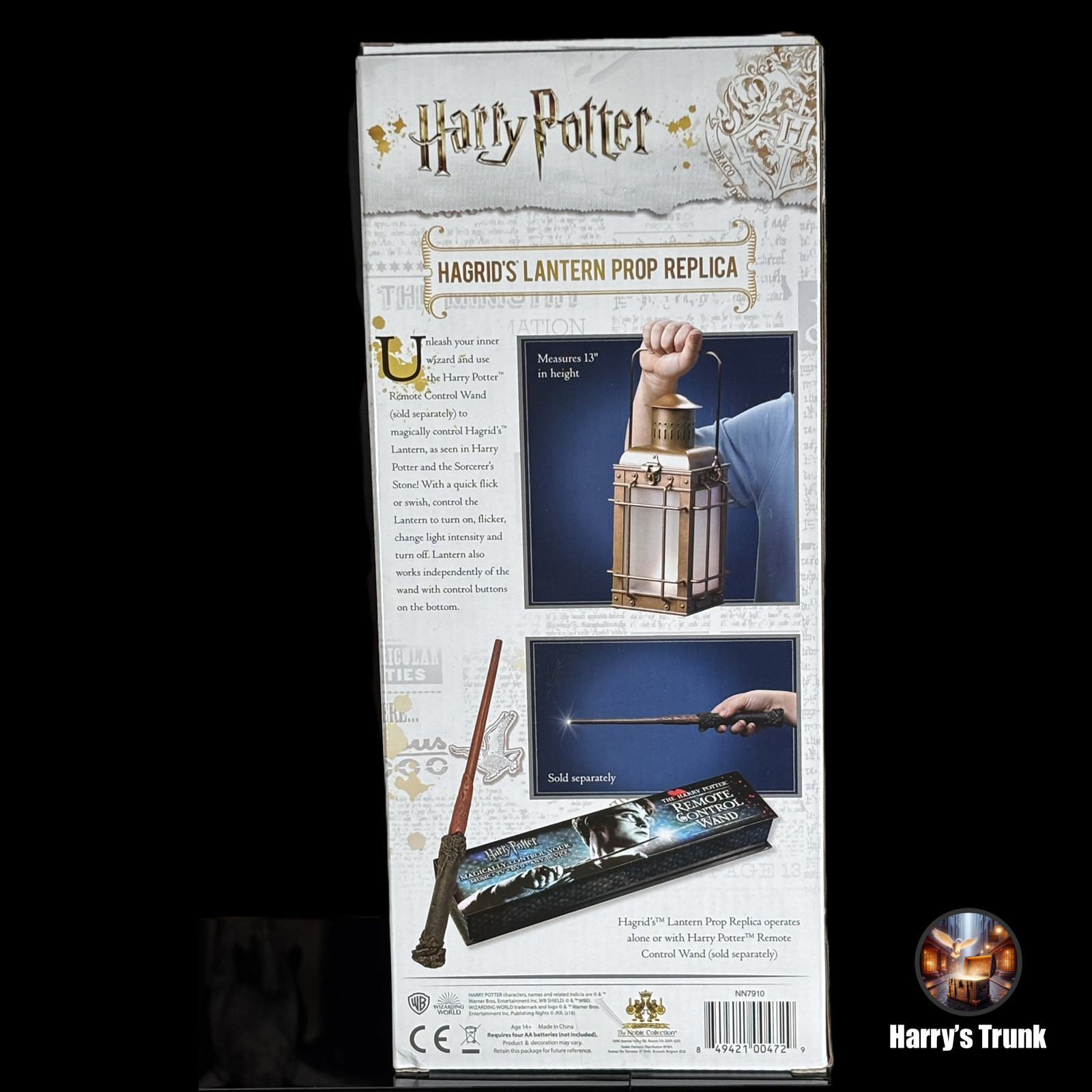 Retired Harry Potter Noble Collection Hagrid's Lantern 13” Tall Prop Replica-New