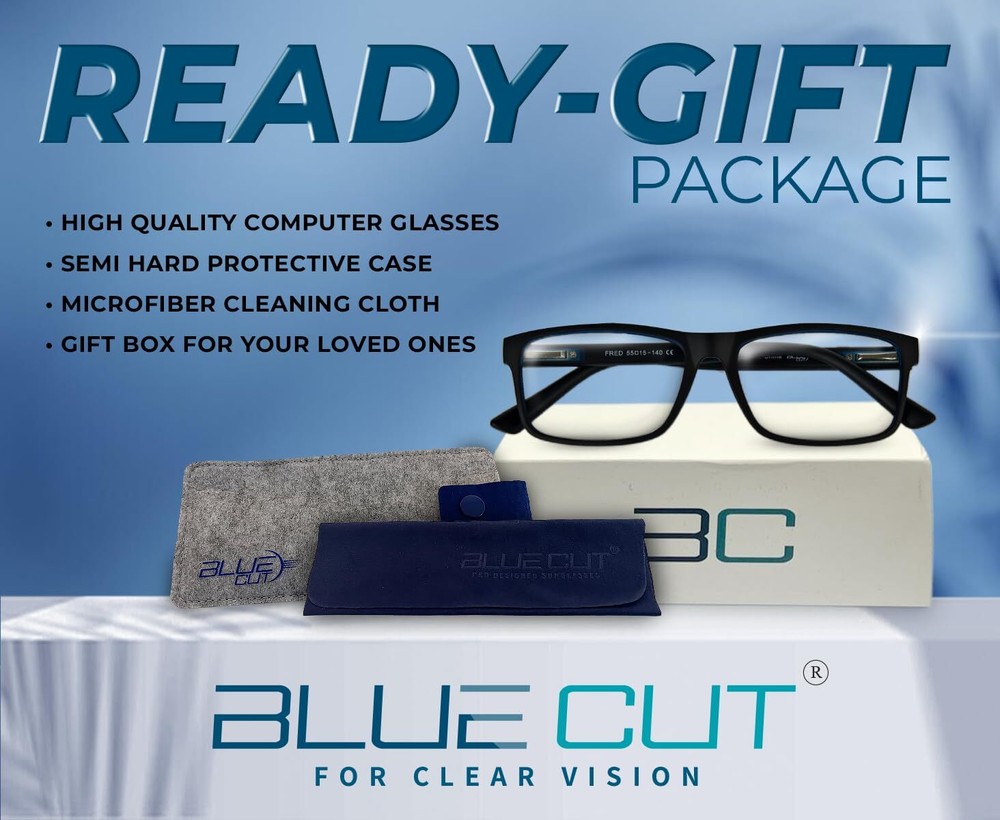 Blue Light Blocking Glasses – Anti-Fatigue Computer Glasses Prevent Headaches...