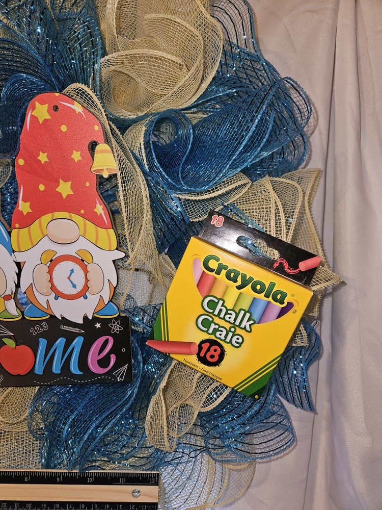 Gnome Welcome School Wreath