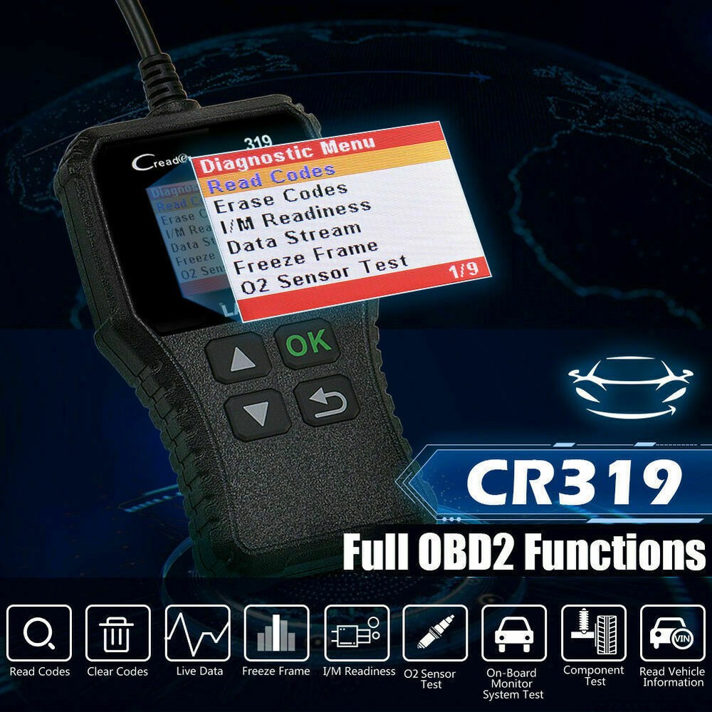 LAUNCH CR319 OBD2 Scanner Universal Car Fault Code Reader Engine Diagnostic Tool