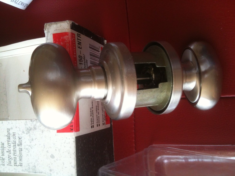 BALDWIN Keyed Entry Lockset Egg Knob. Solid Brass. The Images Collection.