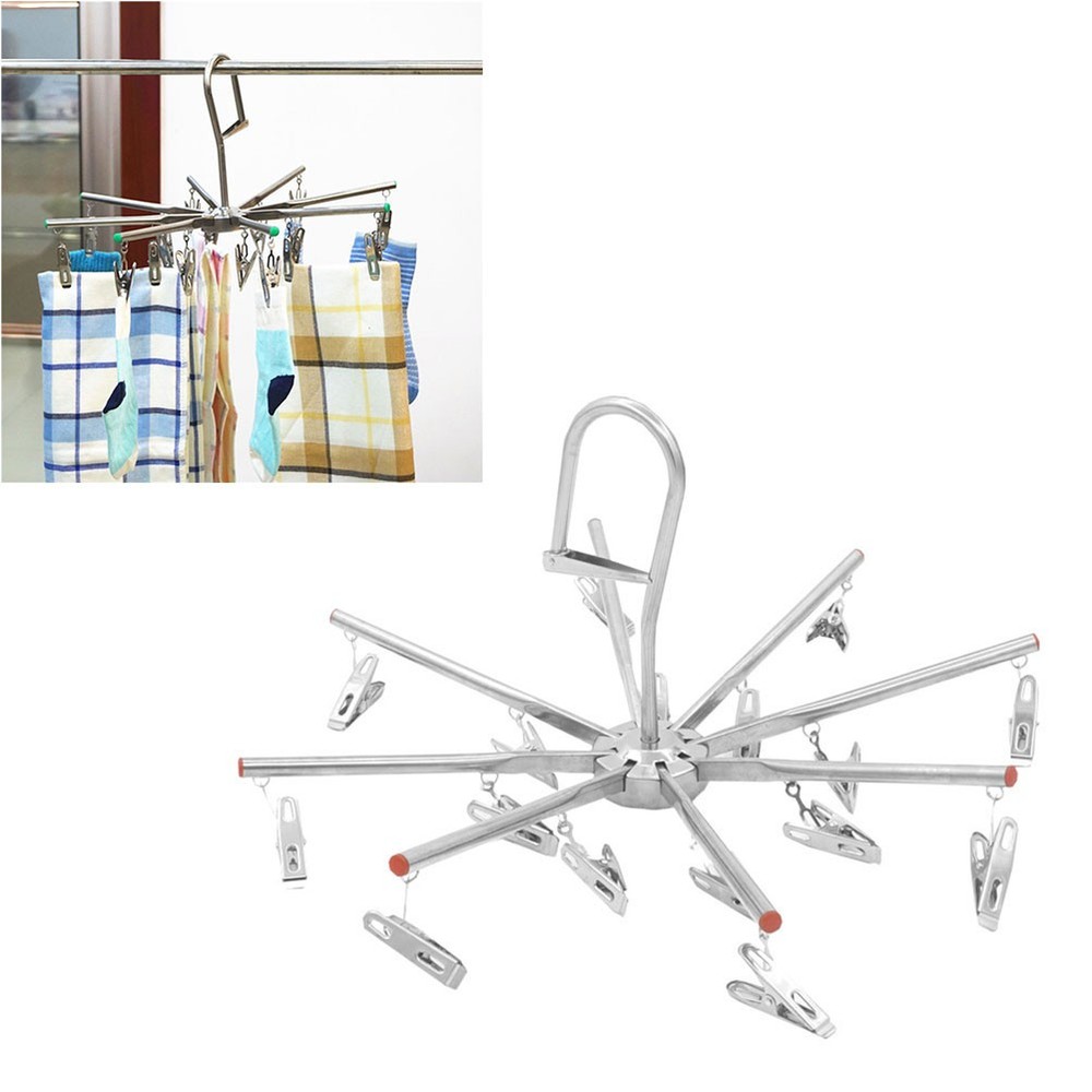 Portable Garment Rack Laundry Hanger Foldable Clothes Drying Racks