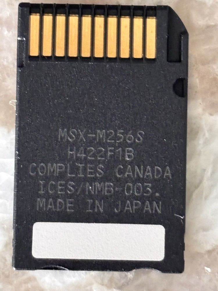 Sony Memory Stick Pro 256 MB Magic Gate. MSX-M256S
