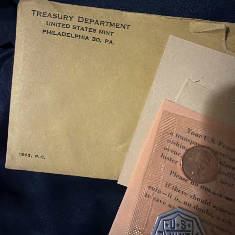 1963 1C-50C Silver Proof Set Original Envelope As Shown
