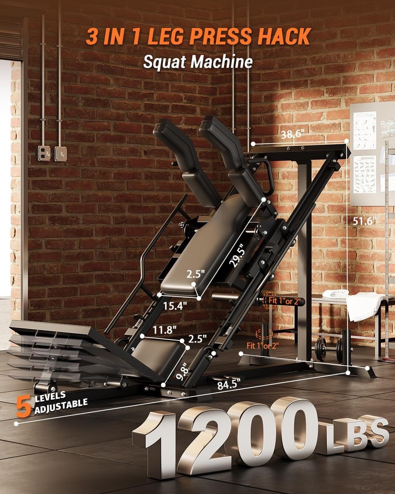 3 in 1 Leg Press Machines Professional Hack Squat Machine Workout Equipment