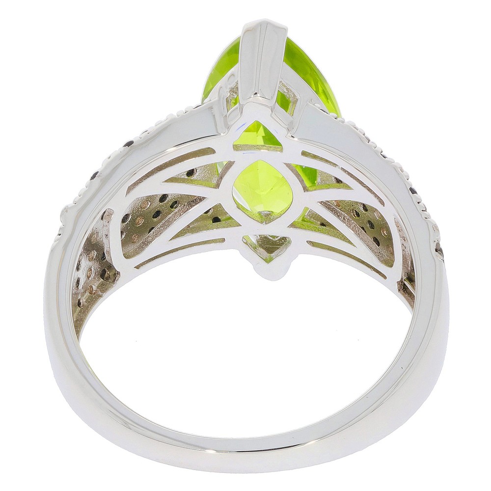 Sterling Silver Semi Mount Ring Setting Marquise MQ 16X8mm Solid w/ BlackSpinnel