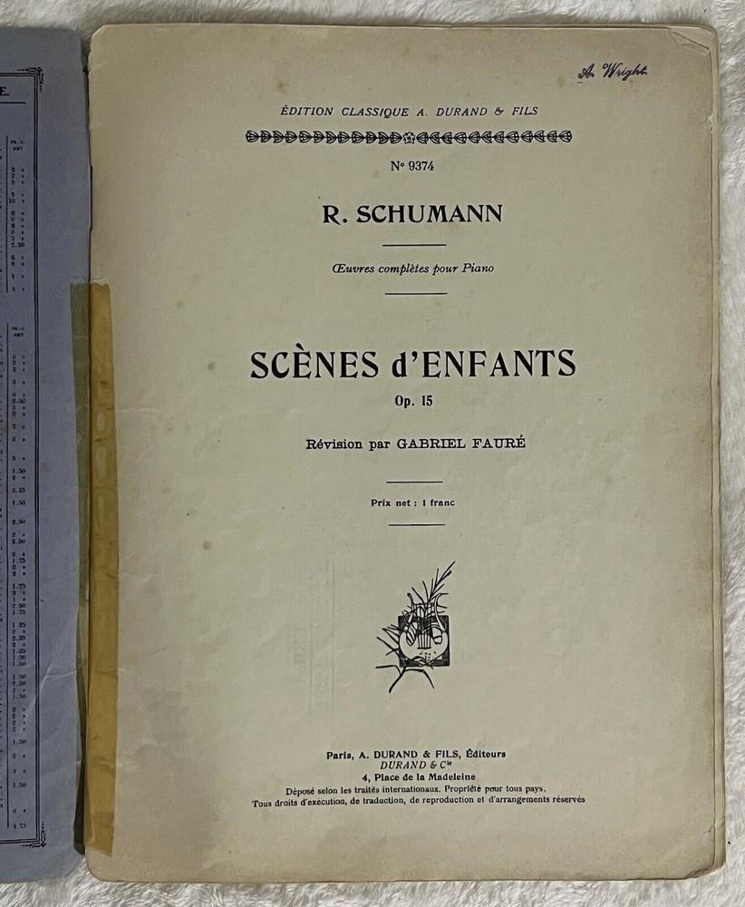 Scenes D’Enfants By R. Schumann Ref00390
