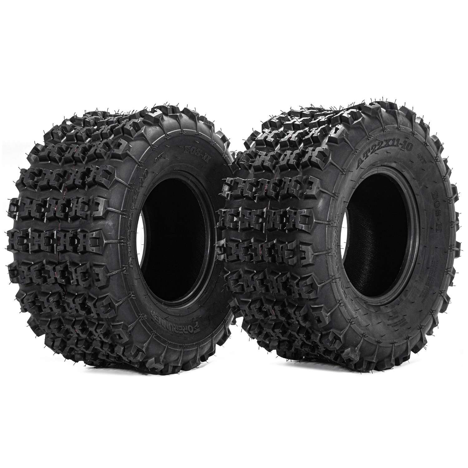 Set 2 Rear 22x11-10 ATV Tires 6PR 22x11x10 UTV All Terrain 22 11 10 Tubeless 22"