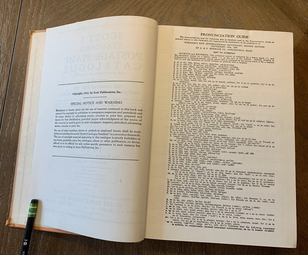 1948 Scott’s Standard Postage Stamp Catalogue Volume 1 & 2