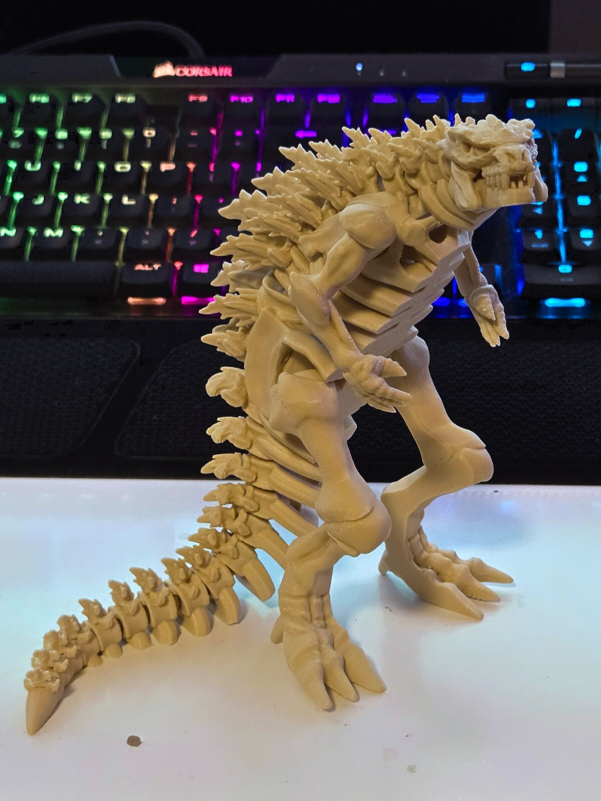 3D Printed Godzilla Skeleton – Highly Detailed & Articulated Model