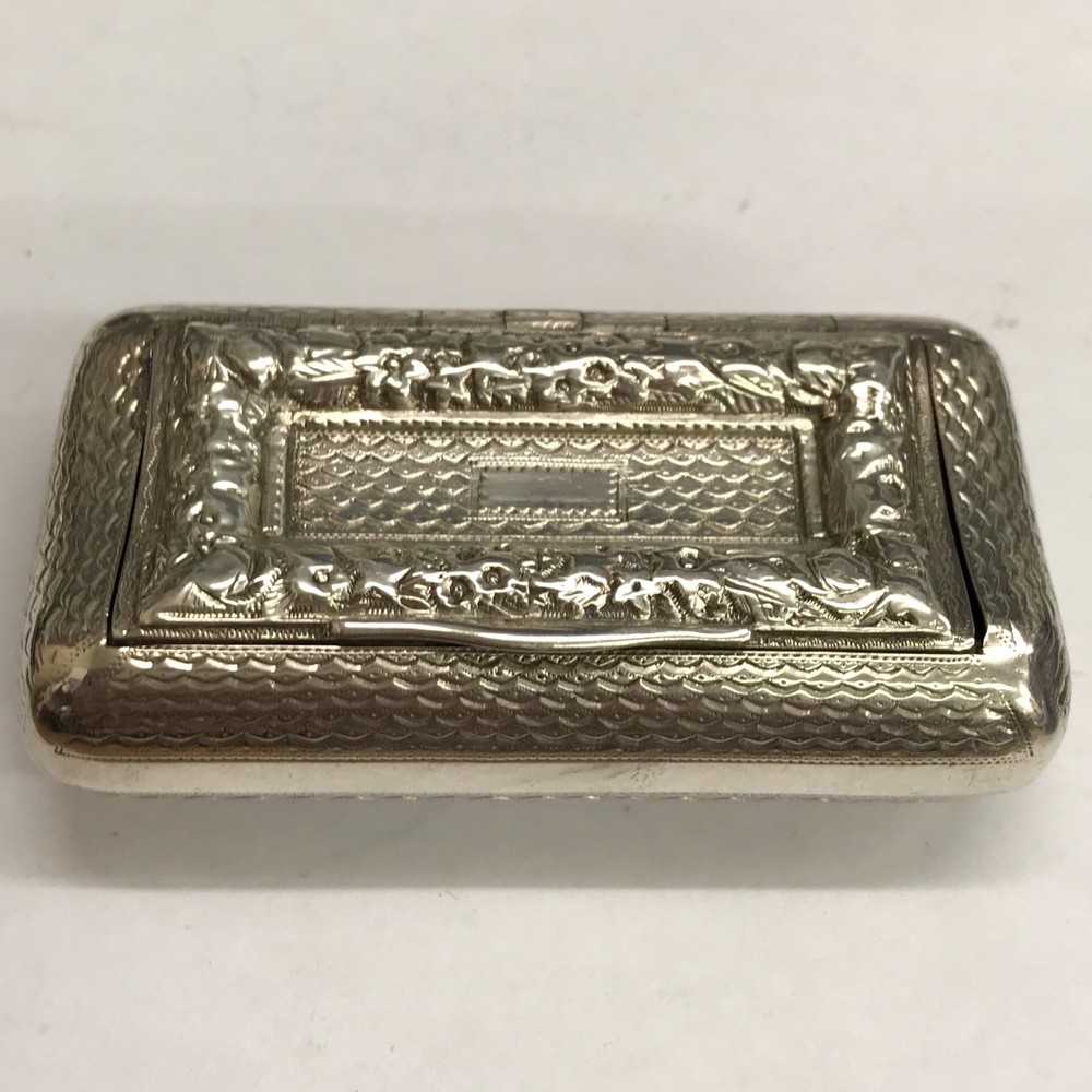 Fine Solid Silver Joseph Willmore Georgian Snuff Box 7cm X 3.5cm