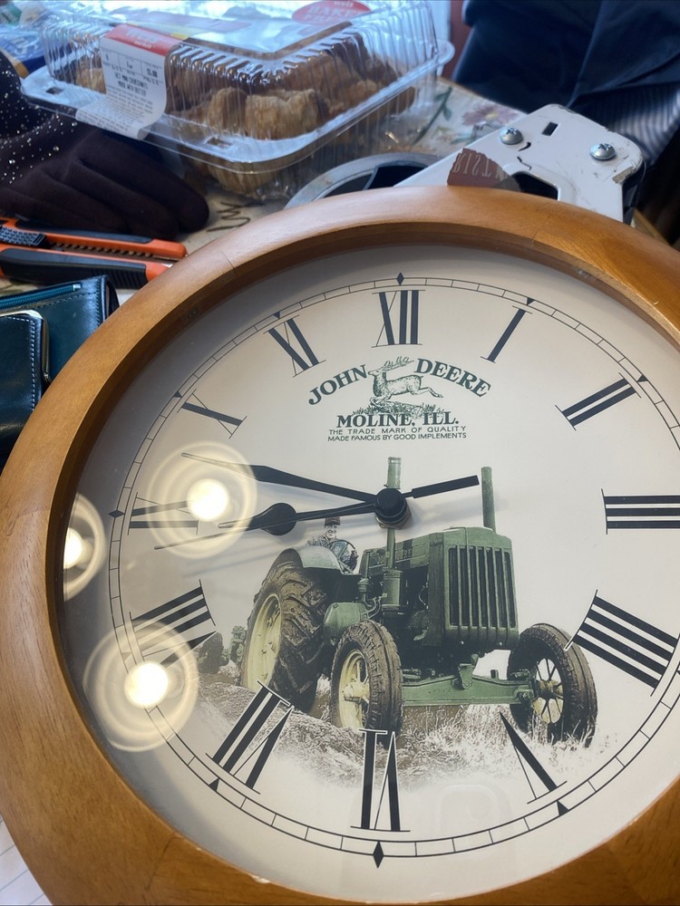 John Deere Tractor Wall Clock Tested And Working Properly