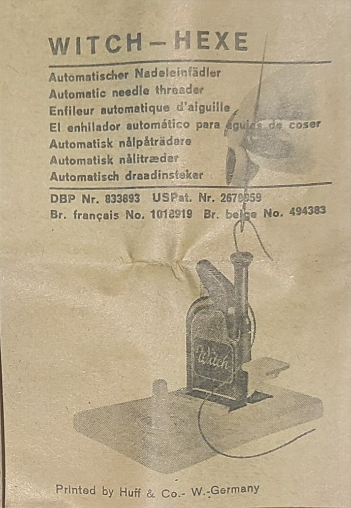 Vintage Witch Automatic Needle Threader With lnstructions Made In West Germany