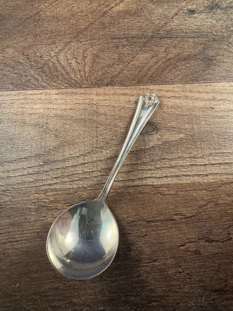 Wm Rogers Ashland Pattern Silverplated Soup Spoon Monogrammed
