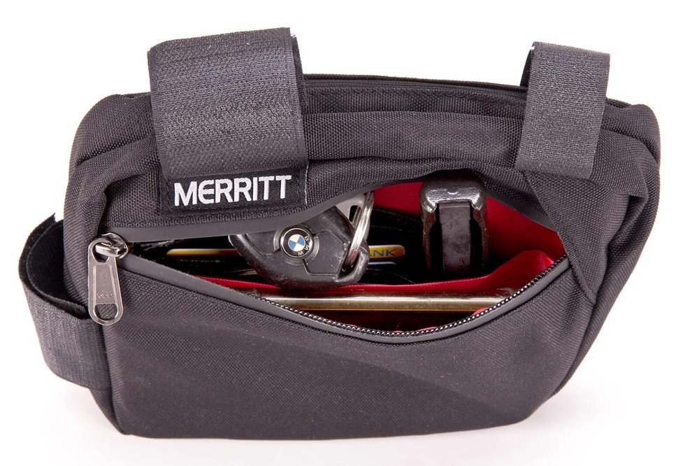 MERRITT CORNER POCKET FRAME BAG - BICYCLE FRAME BAG - BLACK