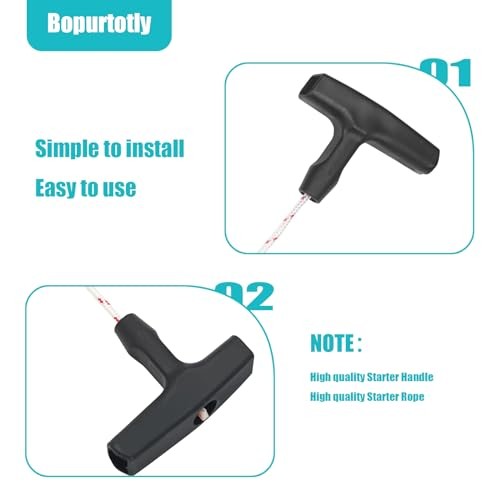New Recoil Starter Rope 3-Meter Pull Cord with Starter Handle Replacement for