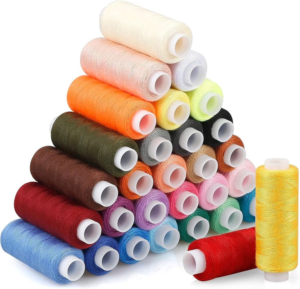 Vibrant 30 Color Polyester Threads Set - Perfect for DIY Hand Sewing Projects