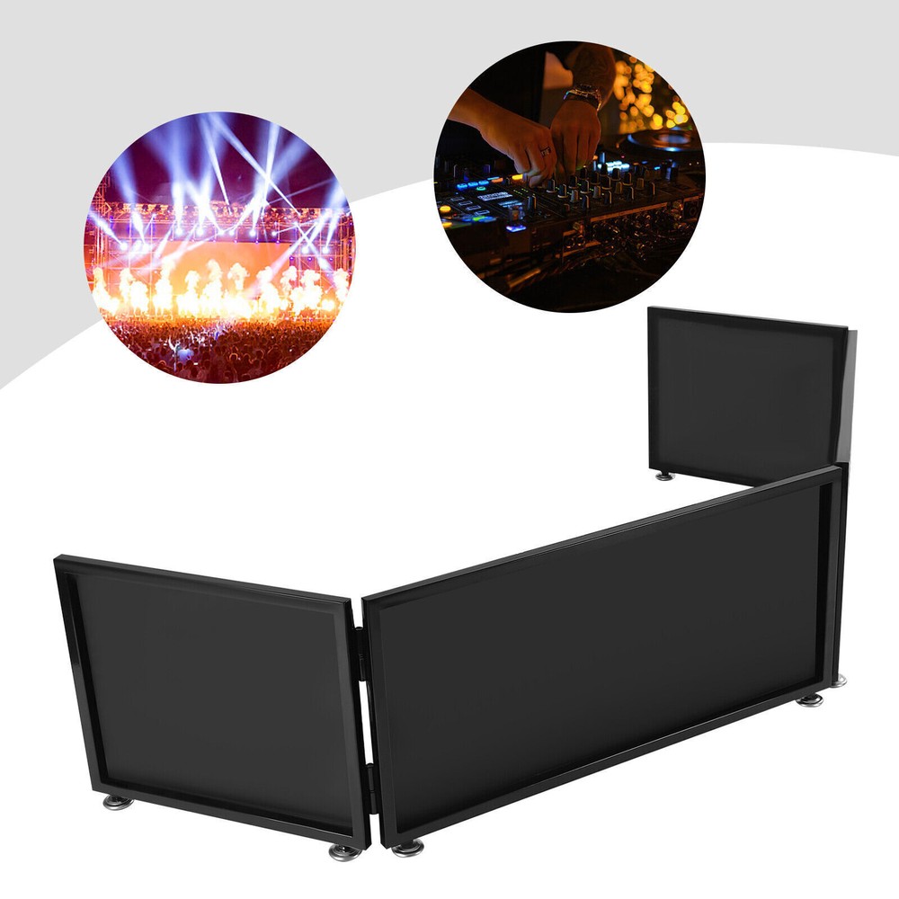 Portable Event Facade 4 Sections Tabletop DJ Booth Foldable Cover Screen] US